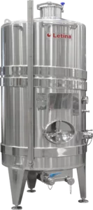 Storage stainless steel tank with spiral cooling
